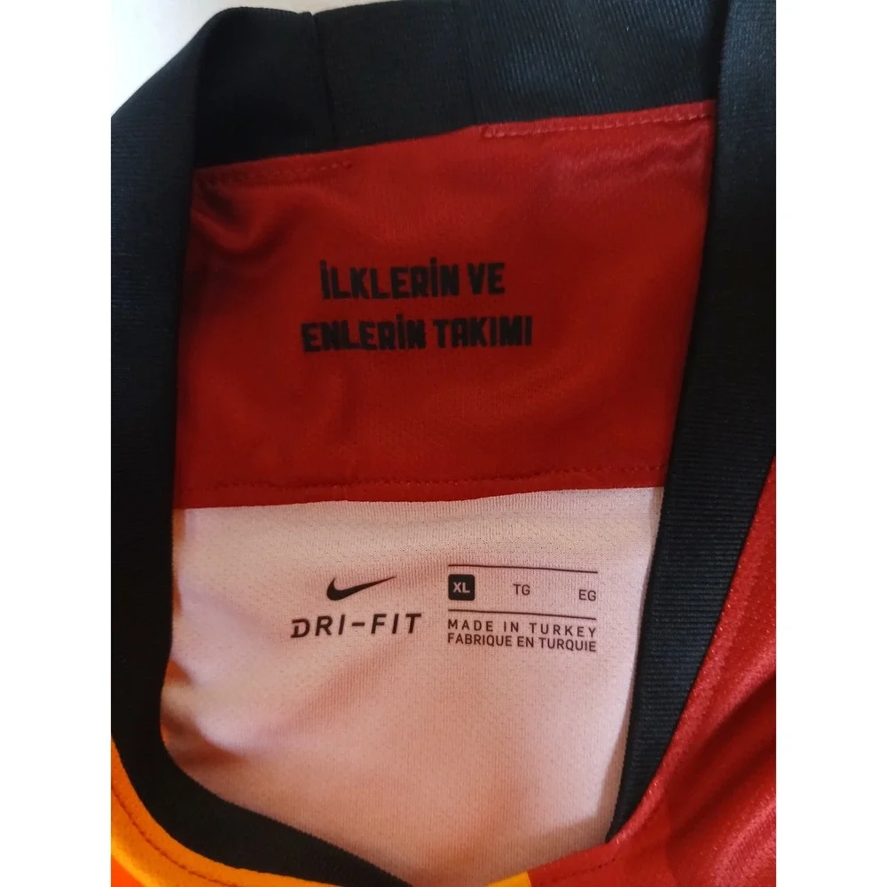 Nike Galatasaray 2019-20 Home Soccer Jersey XL AJ5537-628 Red Orange Striped NEW